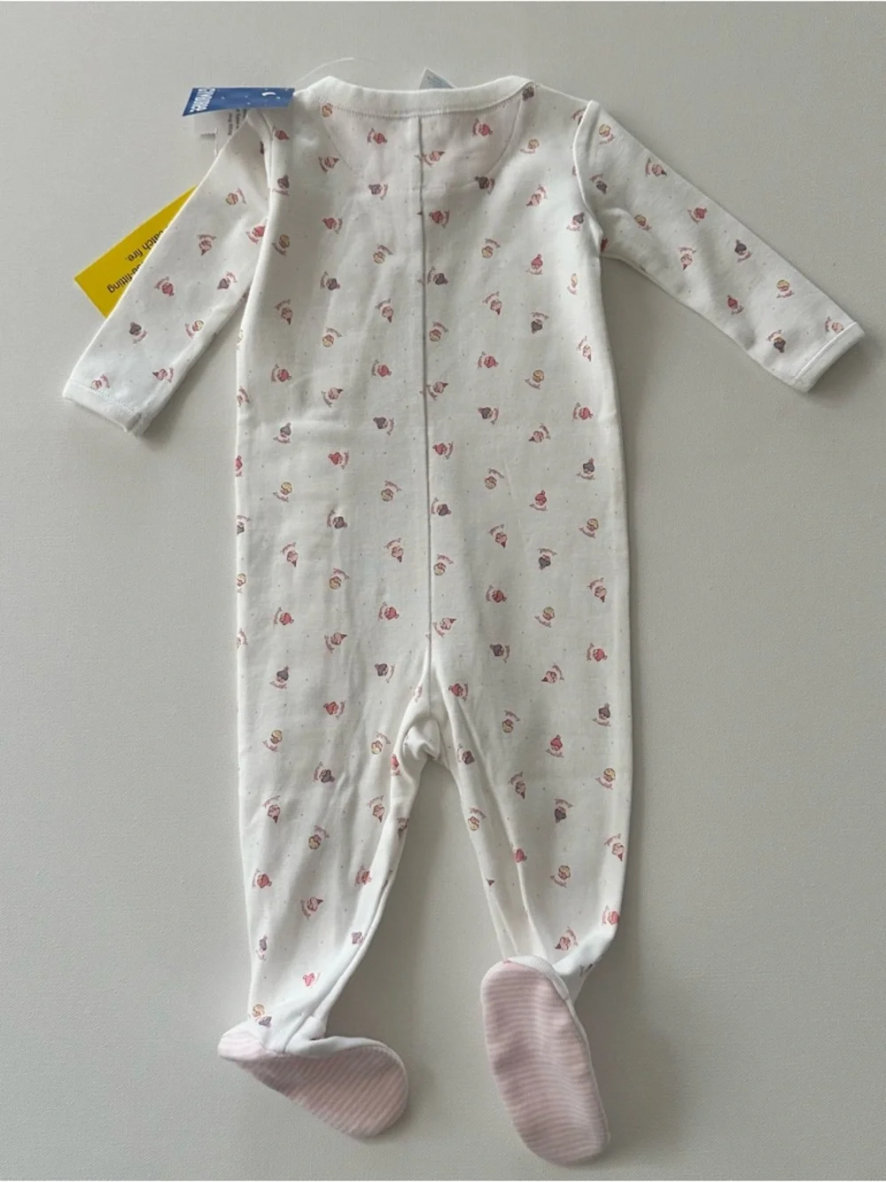 Gymboree Vintage 3-6 Months Baby Girl One-Piece Footie & Hat Set Cupcake NWT